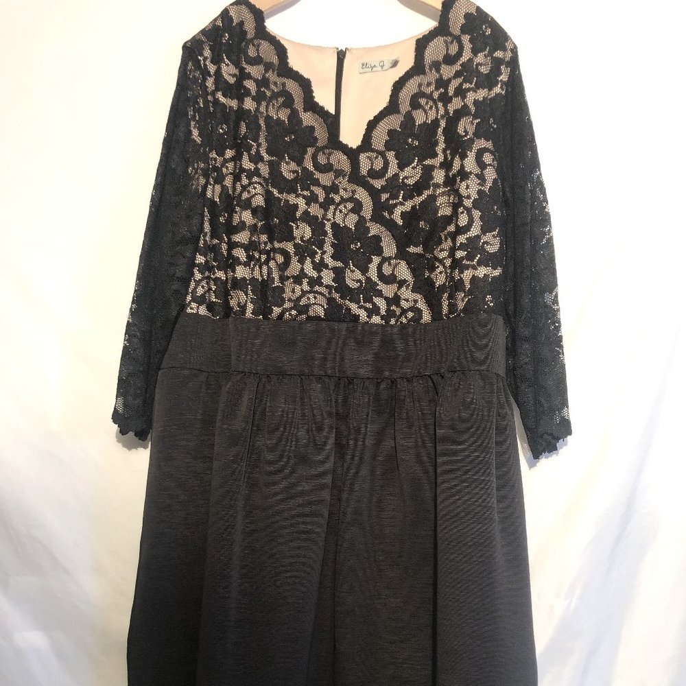 Eliza J Black Empire Waist Cocktail Dress w/Pocket